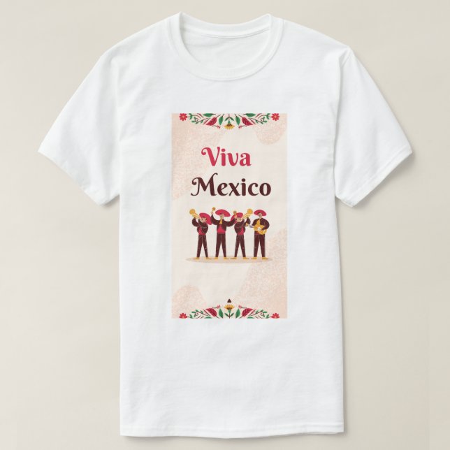 Camiseta Tshirt for men viva mexico  (Frente do Design)