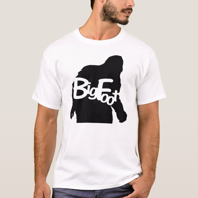 Camiseta TShirt grande do branco dos homens do pé (Frente)