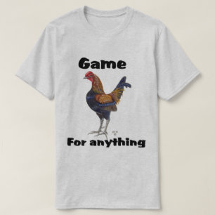 Camiseta Tshirt inglês velho da galinha anã de jogo