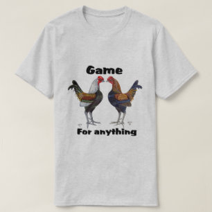Camiseta Tshirt inglês velho da galinha anã de jogo