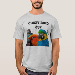 Camiseta Tshirt louco da cara do pássaro