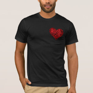Camiseta tshirt mecânico do coração
