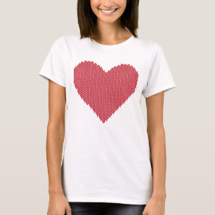 Camiseta Tshirt morno feito malha do coração