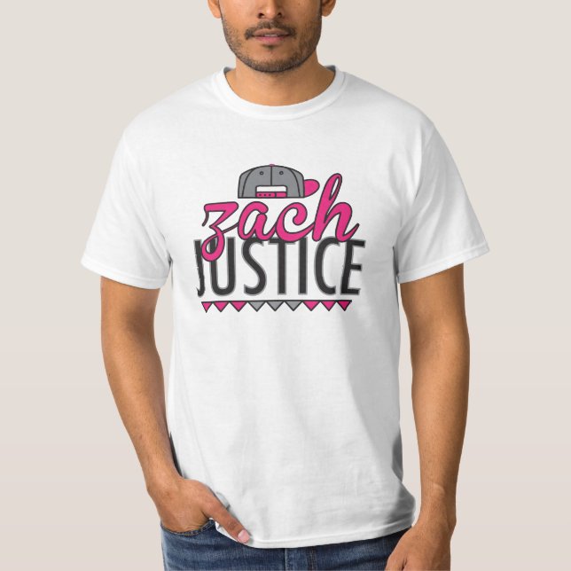 Camiseta Tshirt original de justiça de Zach (Frente)
