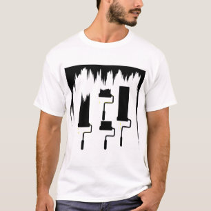 Camiseta Tshirt preto & branco do pintor