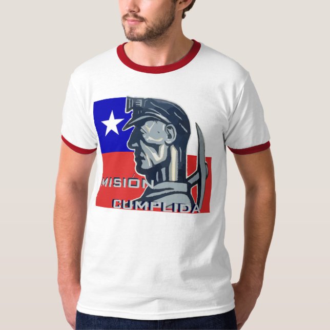 Camiseta tshirt realizado da missão dos mineiros do (Frente)