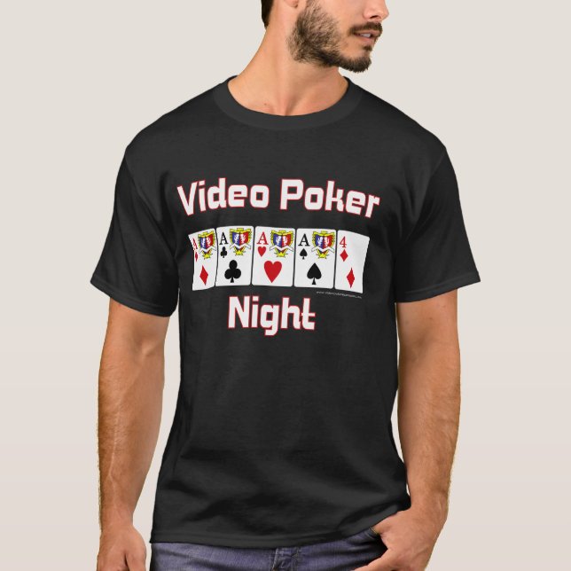 Camiseta Tshirt video da noite do póquer (Frente)