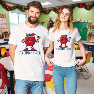 Camiseta TSicterícia de Natal do Professor   Teachmas Cheer