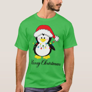 Camiseta TSiirt Clássico Pinguim Natal
