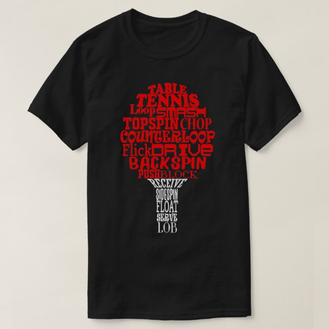 Camiseta TSirt Clássico da nuvem de tênis de mesa de de  (Frente do Design)
