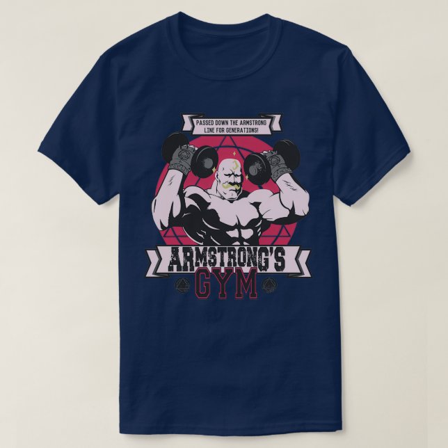 Camiseta TSirt Clássico de Braço Forte (Frente do Design)
