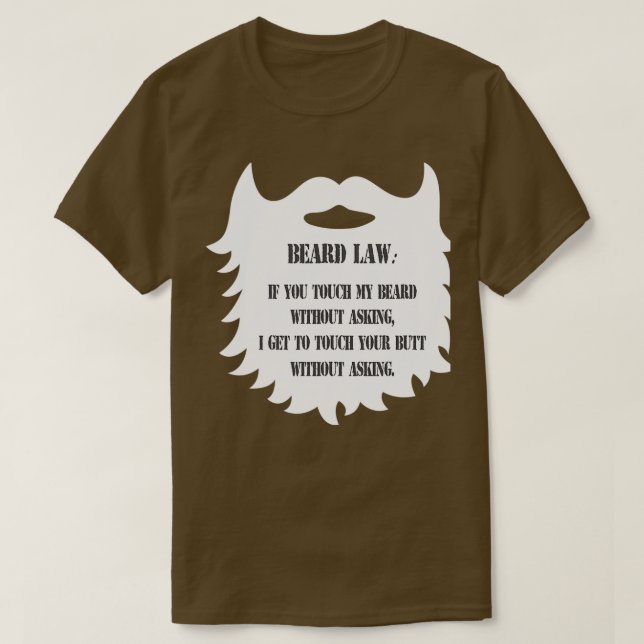 Camiseta TSirt Clássico de Direito das Barbas (Frente do Design)