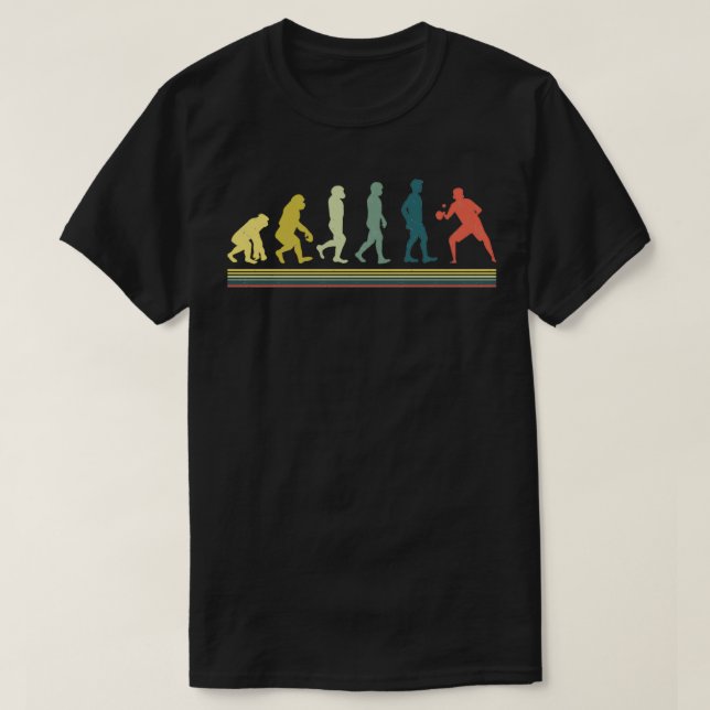 Camiseta TSirt Clássico de Evolução do Tênis mesa (Frente do Design)
