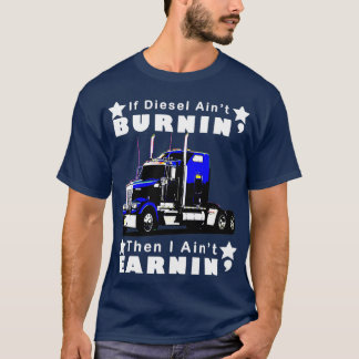 Camiseta TSirt Clássico do Driver de Caminhão Semirreboque