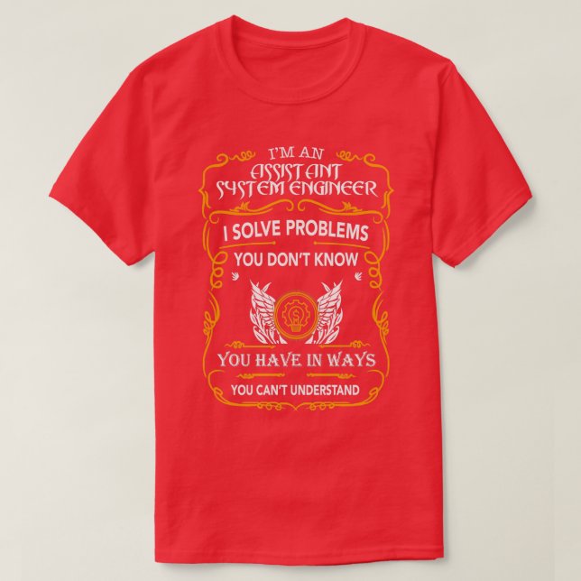 Camiseta TSirt Clássico do ENGENHEIRO DE SISTEMA ASSISTENTE (Frente do Design)
