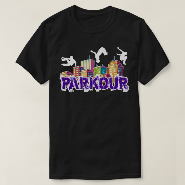 Camiseta TSKIRT PARKOUR FRERunning ACROBATIC STUNS class (Frente do Design)