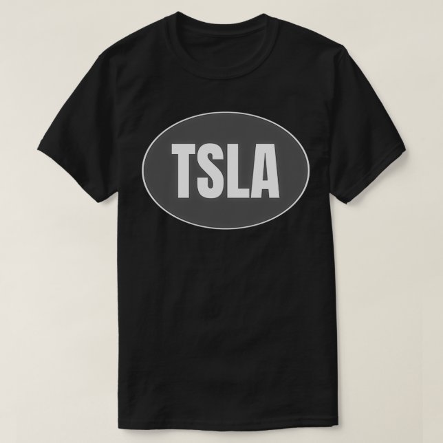 Camiseta TSLA Ticker (Frente do Design)
