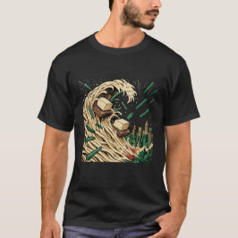 Camiseta Tsunami de macarrão sobre arte Pop de Tóquio