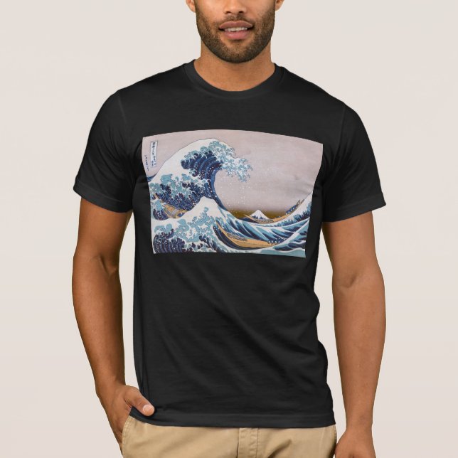 Camiseta Tsunami Grande Onda ao largo da costa de Kanagawa  (Frente)
