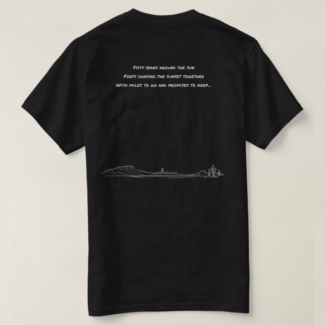 Camiseta TTT 40 Anos de Amizade (Verso do Design)