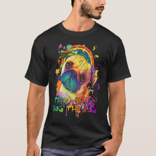 Camiseta Tu Devias Abraçar a Raça de Cão Pug Humor de Cacho