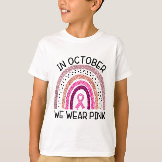 Camiseta Tu Em Outubro Vestimos Sensibilização Do Cancer Da