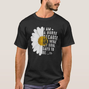 Camiseta Tu I Sou Enfermeira Daisy Flower Costume Enfermand