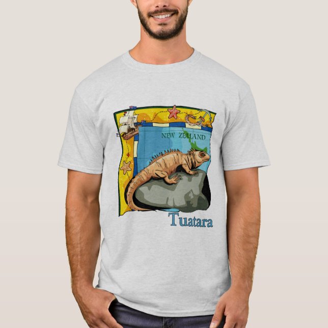 Camiseta Tuatara Nova Zelândia (Frente)