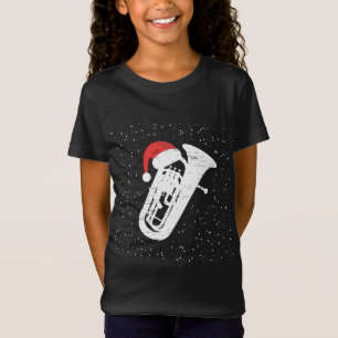 Camiseta Tuba com capacete de Papai noel para músicos no ma