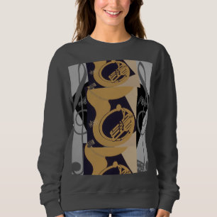 Camiseta Tuba E Notas De Música