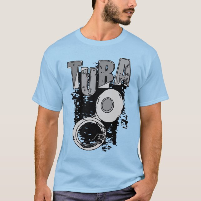 Camiseta Tuba e texto com rascunho (Frente)