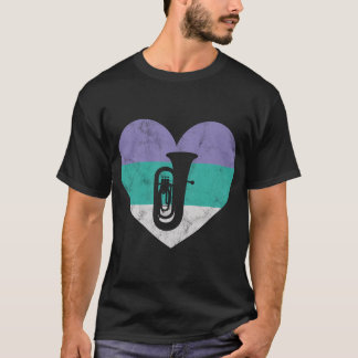 Camiseta Tuba Gift Para Mulheres Adolescentes Raparigas Ret