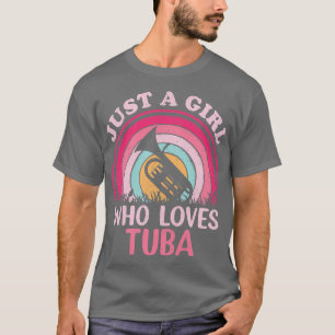Camiseta Tuba Music Lover Vintage Apenas Uma Menina Que Ama