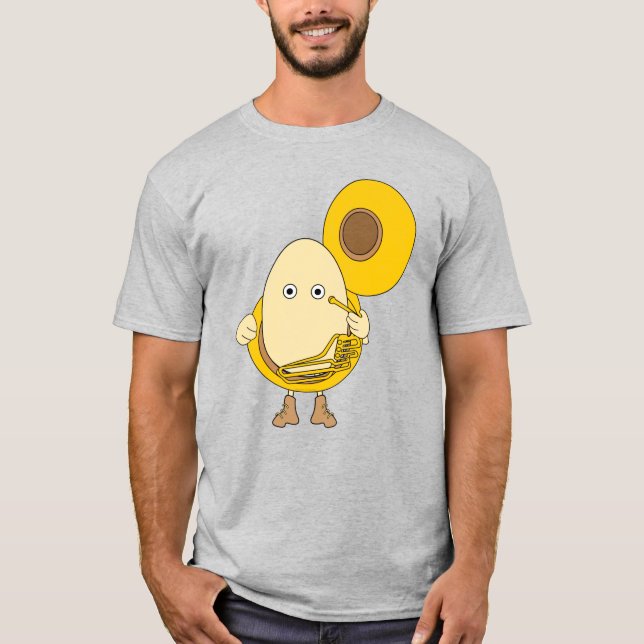 Camiseta Tuba Player Egghead (Frente)