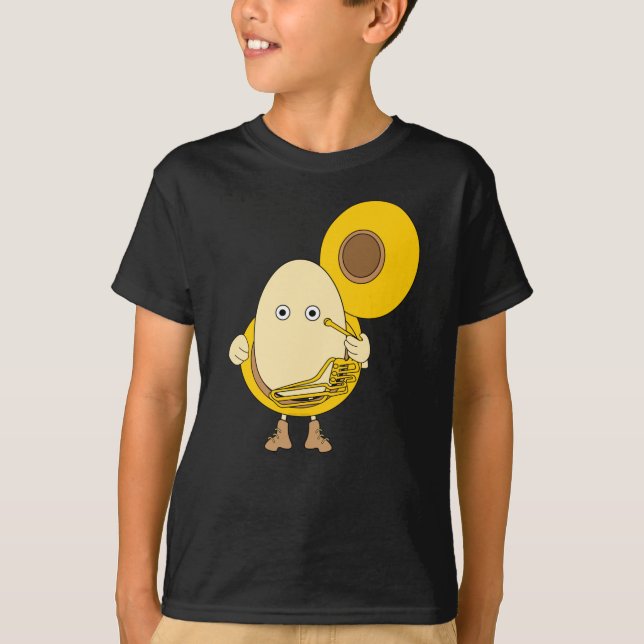 Camiseta Tuba Player Egghead (Frente)