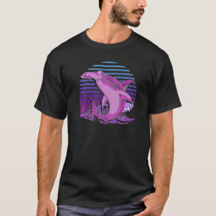Camiseta Tubarão 90 Retro Vaporwave Ocean Animal Hammerhead
