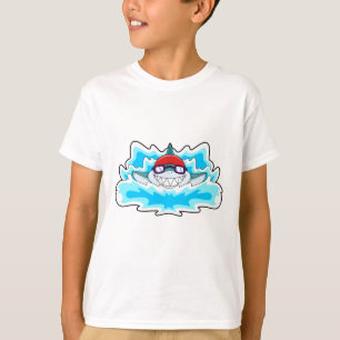 Camiseta Tubarão a Nadar com óculos de Nadação