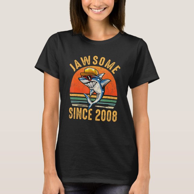Camiseta Tubarão-Aniversário De 14 desde 2000 (Frente)