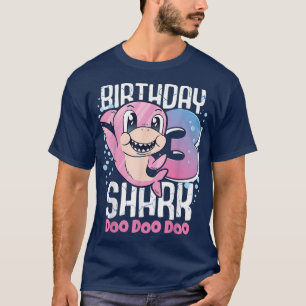 Camiseta Tubarão-aniversário de 3 anos de-Aniversário 3 Ano