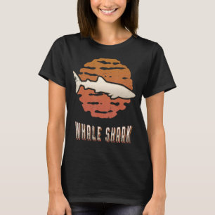Camiseta Tubarão-baleia Vintage Retro Classic Sunset