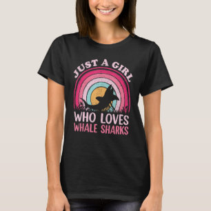 Camiseta Tubarão Baleia Vintage Retro Só Uma Garota Que Ama