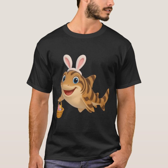 Camiseta Tubarão-bambu da Páscoa (Frente)