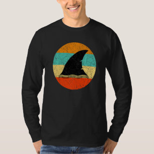 Camiseta Tubarão Barbatana Estilo Retro Tubarão
