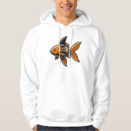 Camiseta Tubarão-Barbatana Peixe Dourado por Vin Z