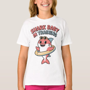 Camiseta Tubarão Bebê em Treinamento Crianças