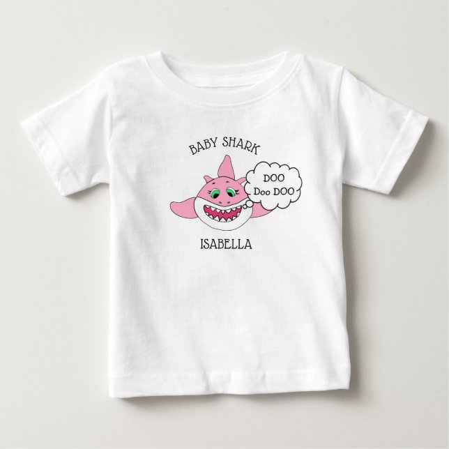 Camiseta Tubarão Bebê Personalizado Bebê's (Frente)