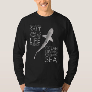 Camiseta Tubarão Biólogo Vida Marinha Mar Oceano Homem Mulh
