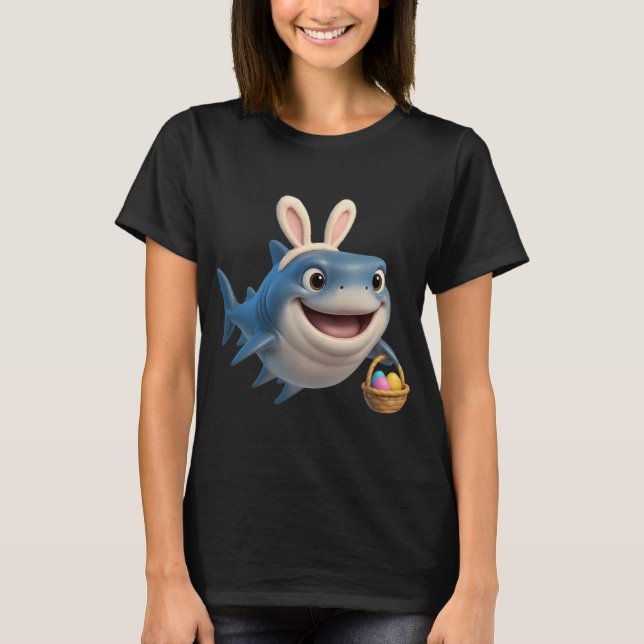 Camiseta Tubarão-boca-enorme da Páscoa (Frente)