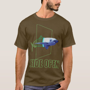 Camiseta Tubarão Branco Excelente de Wireframe estético