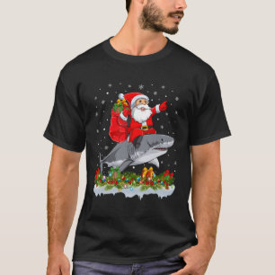 Camiseta Tubarão-branco Excelente do salto Santa Claus